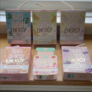 Lot of EMPTY PLouise Bad B🩷tch Energy Juice Boxes